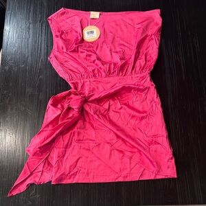 Sage Hot Pink Mini Dress